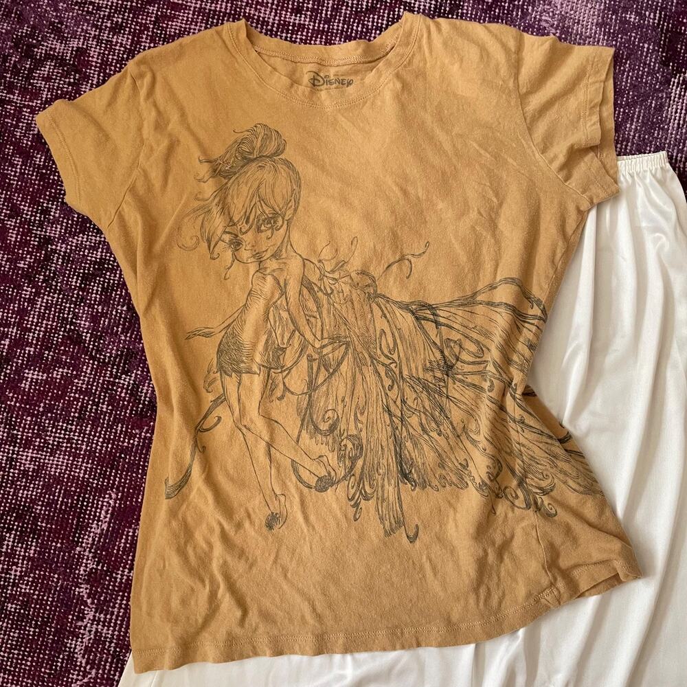 Y2K vintage 2000s tinkerbell disney fairy grunge graphic tee | Size XXL
